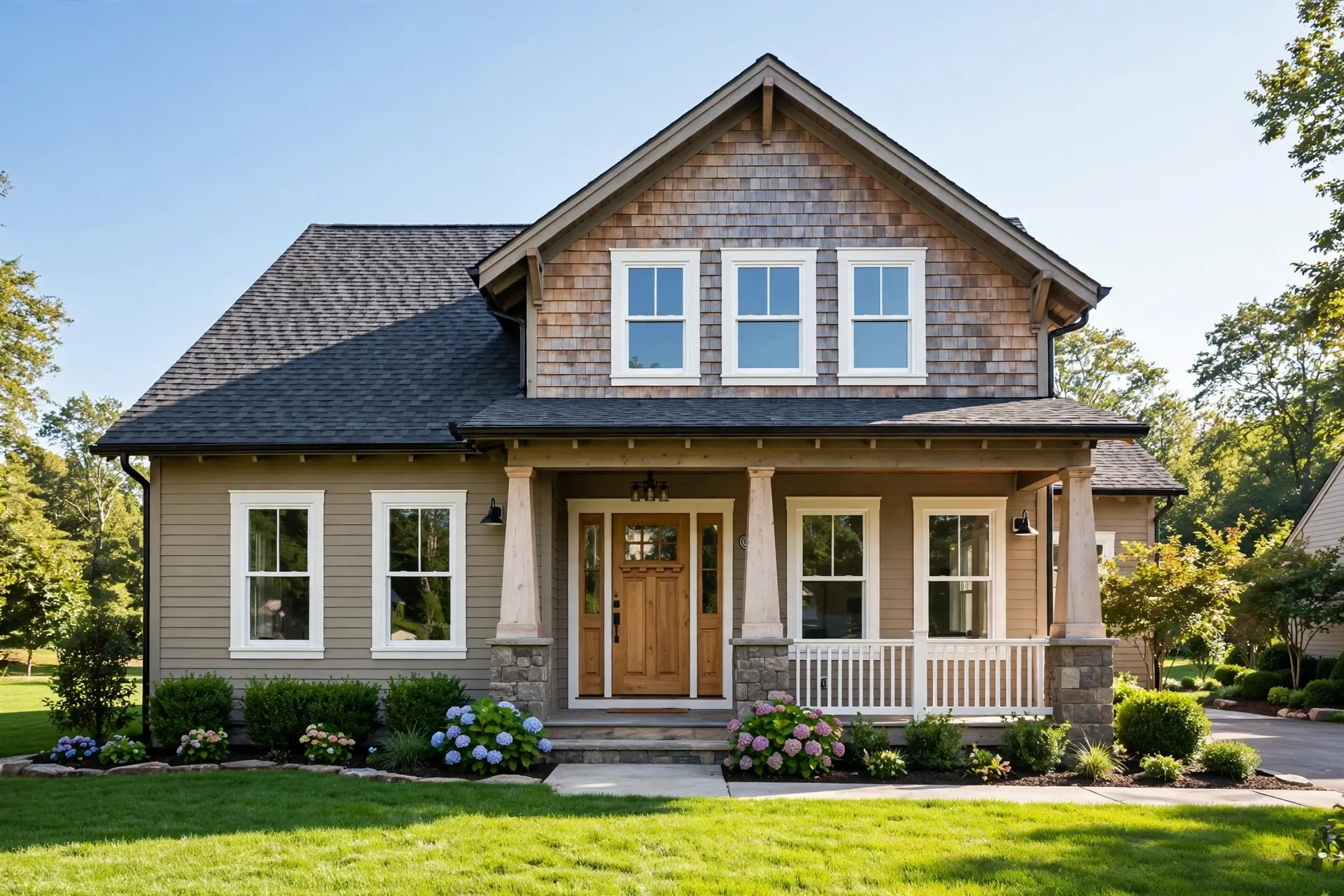 window replacement littleton co - new vinyl windows on craftsman home
